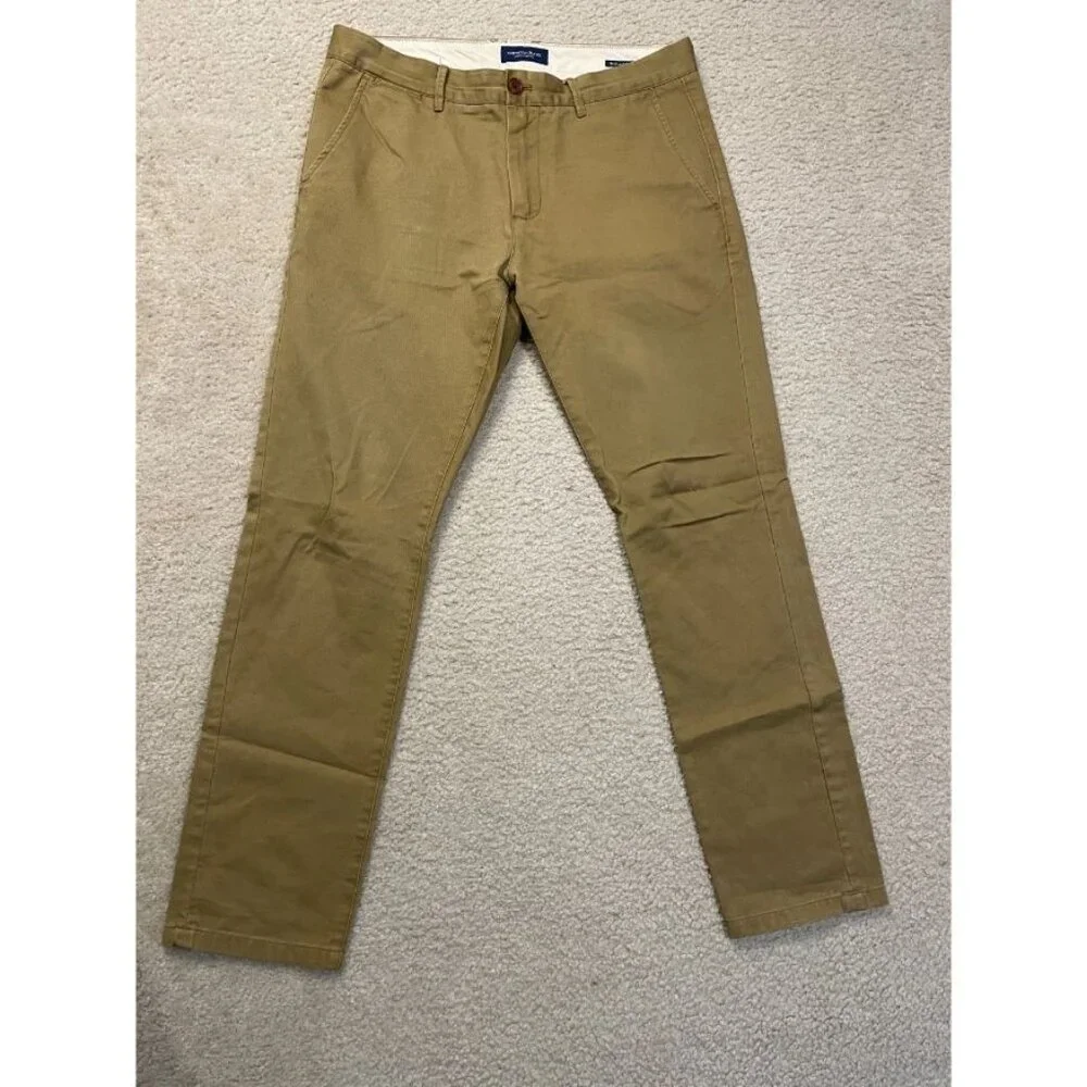 Simwood Slim Chino Pants Khaki Cotton 31x30 - Picture 2 of 7